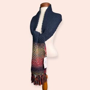 NWT Save the Ocean Fringed Knit Scarf